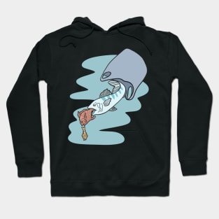 Plastic Bag Eating Fish - Fight Plastic Pollution Climate Change Hoodie